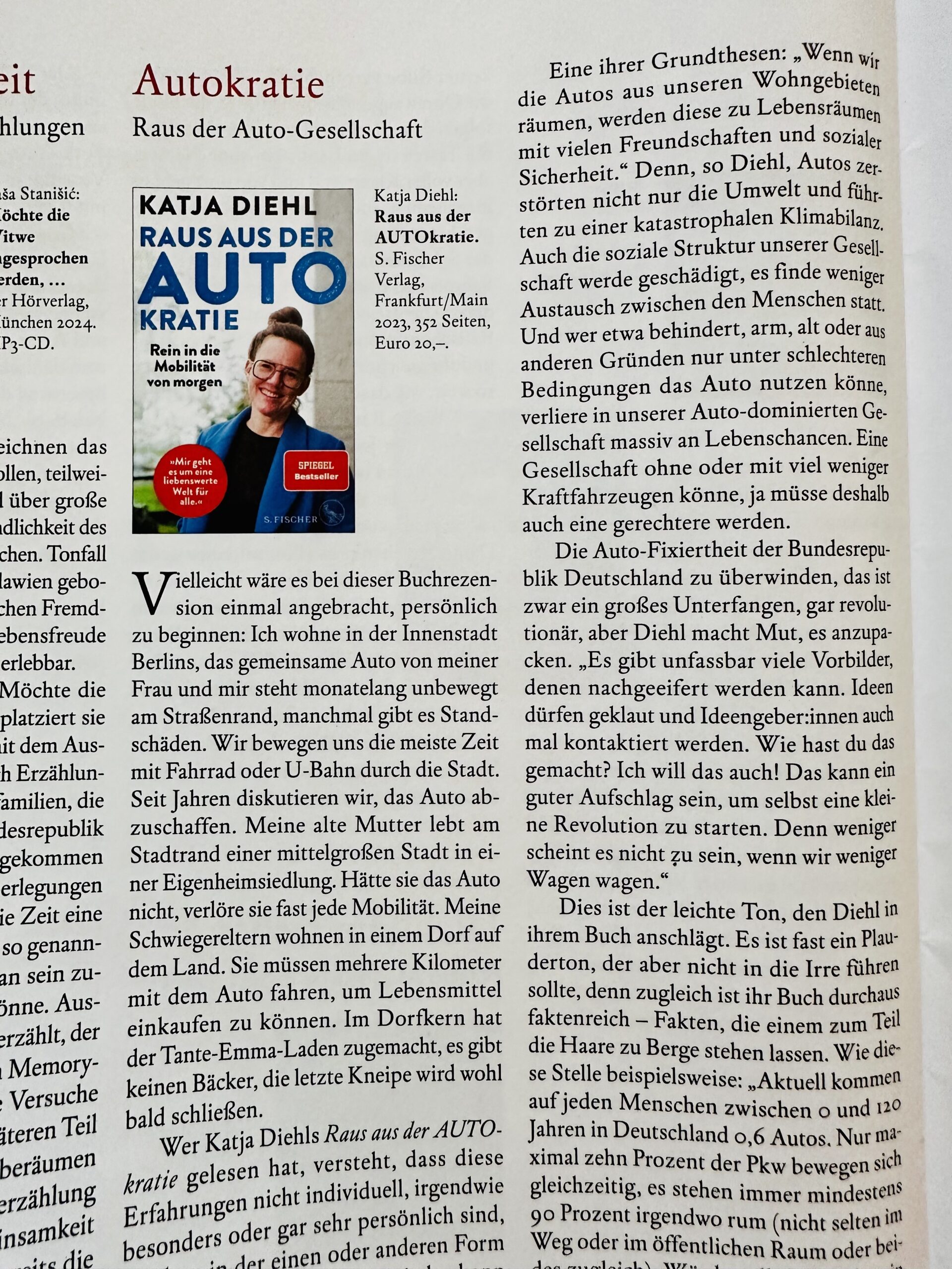 Rezension von „Raus aus der AUTOkratie“ bei zeitzeichen.