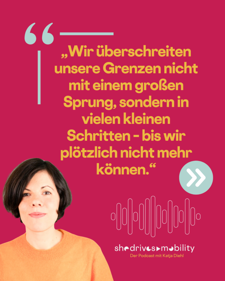 „Wir überschreiten unsere Grenzen nicht mit einem großen Sprung, sondern in vielen kleinen Schritten – bis wir plötzlich nicht mehr können.“