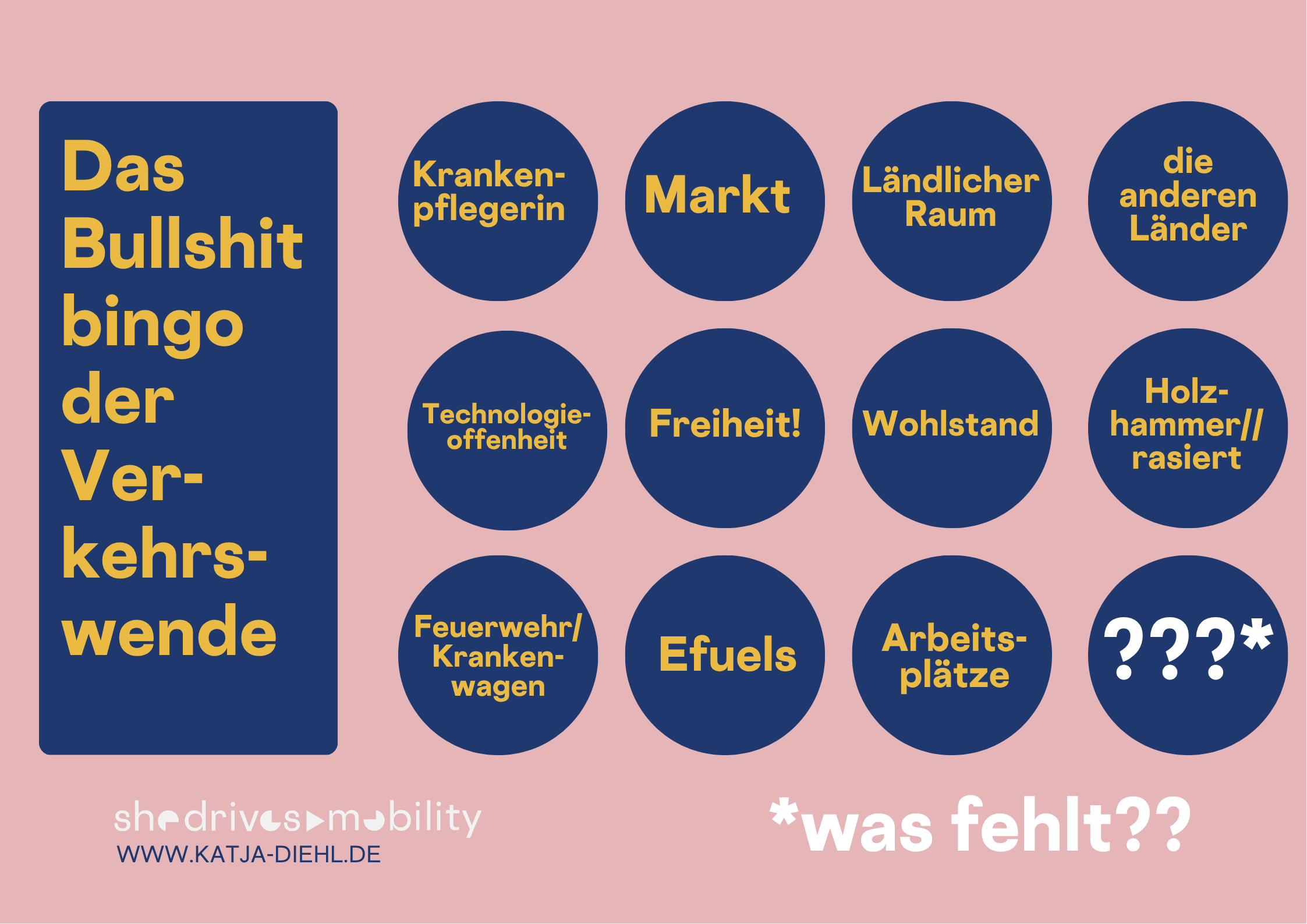 #KatjasKolumne #3: Das Bullshitbingo der Verkehrswende.