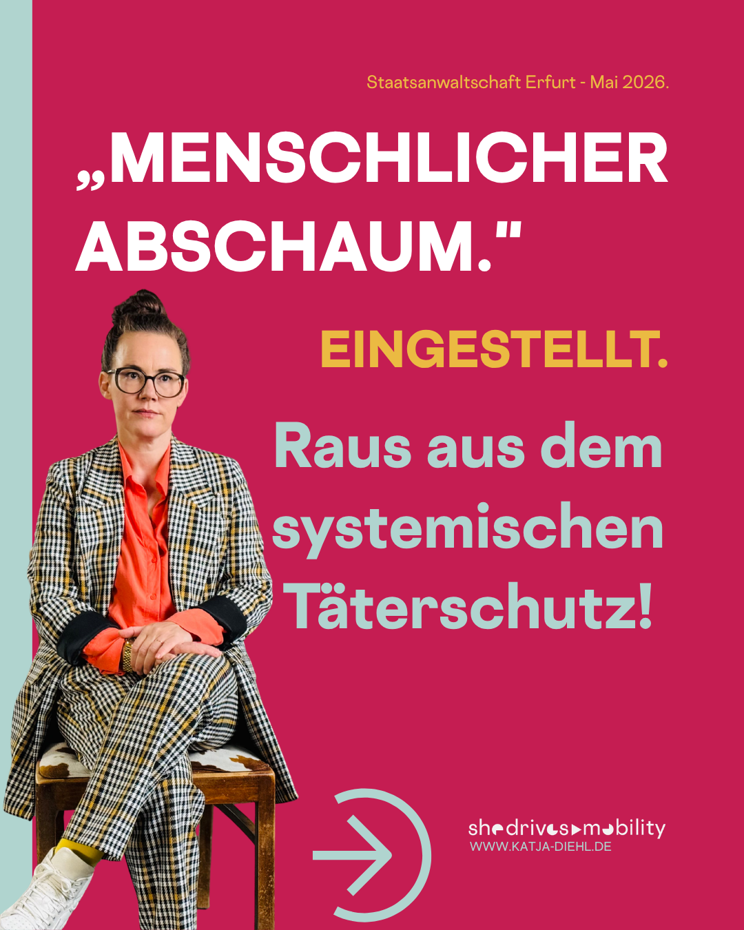 Rotes Sharepic. Text: Menschlicher Abschaum. Eingestell.t