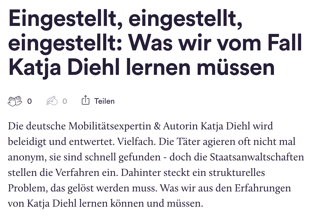Zu Gast bei Bohrn Mena: Eingestellt, eingestellt, eingestellt: Was wir vom Fall Katja Diehl lernen müssen
