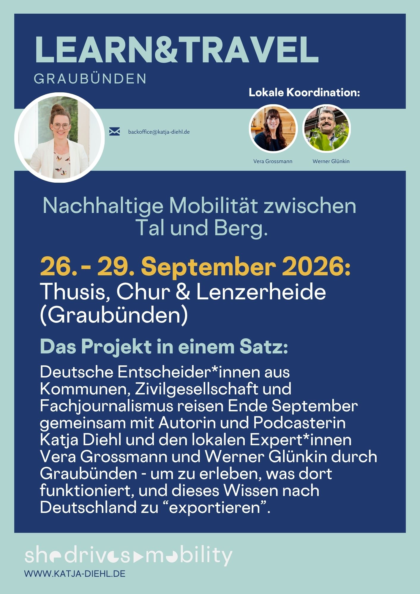 Die nächste Delegationsreise ist buchbar! Diesmal gehts nach Graubünden.